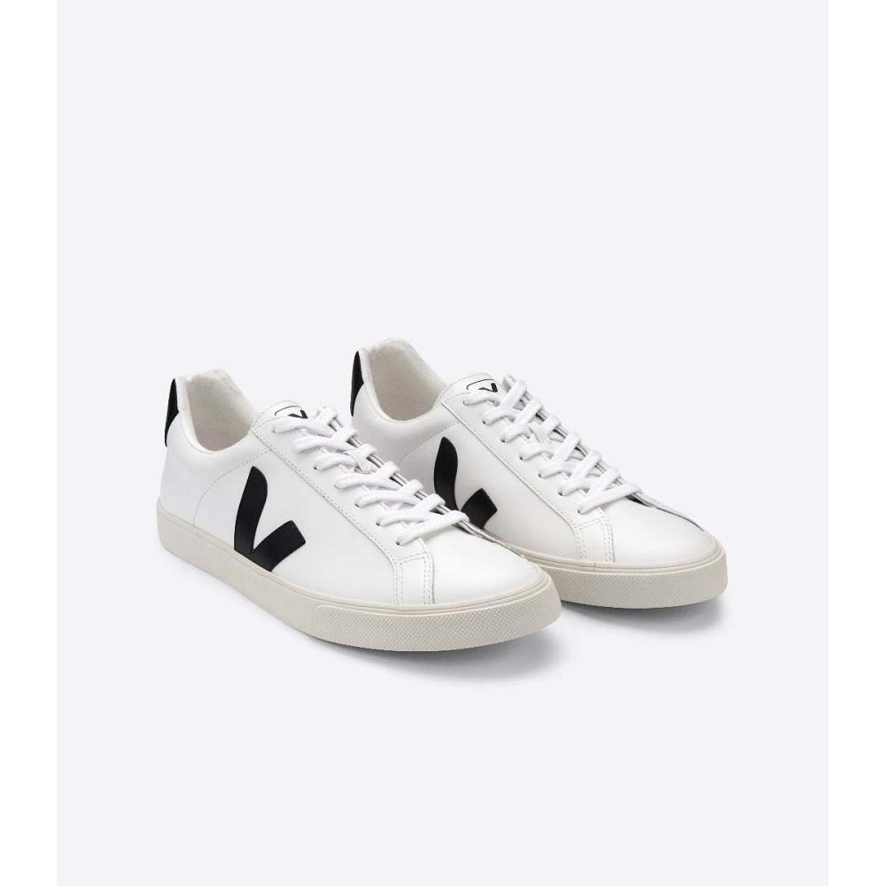 Veja ESPLAR LEATHER Men's Sneakers White/Black | NZ 306LIS